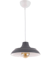 Fiyona Plaster Anthracite Single Pendant Chandelier - Çakır Avize