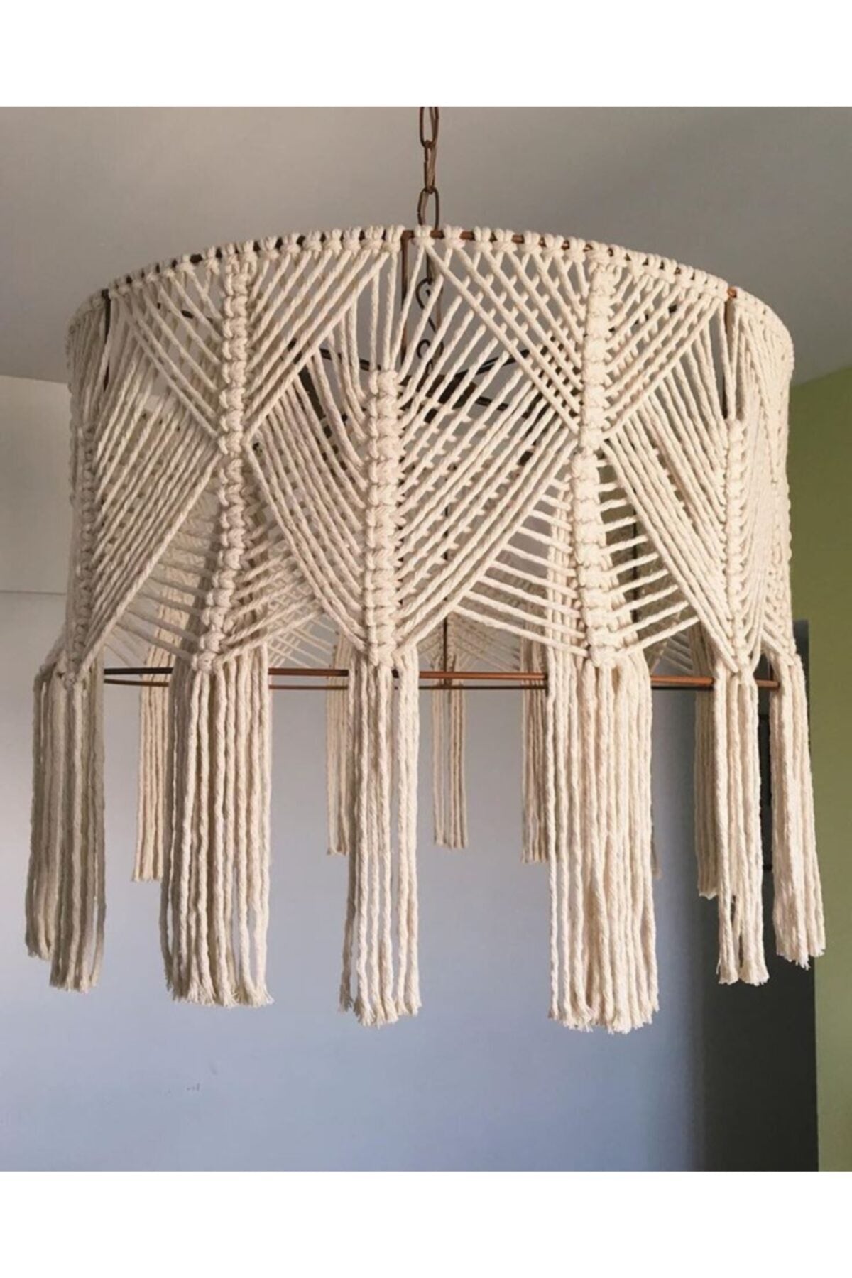 Handcrafted Cotton Thread Macrame Chandelier