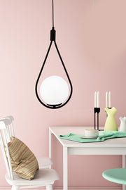 Mexican Single Black White Glop Glass