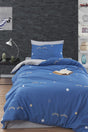 100% Natural Cotton Duvet Cover Set Single Printed Dide Blue - Swordslife