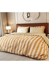 100% Cotton Satin 6 Pieces Yellow Perma Double Duvet Cover Set - Swordslife