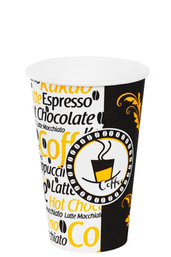 12 oz hot drink paper cups, 300ml capacity, 200 count pack