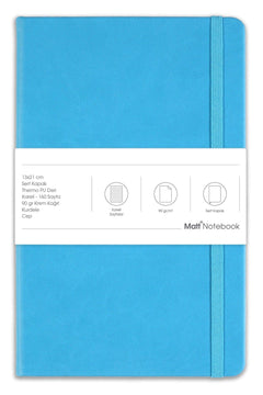 Hardcover Checkered Notebook - 160 Pages - Ivory Paper - 13 x 21 cm