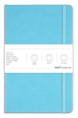 13x21 Rubber Notebook Dotted Blue