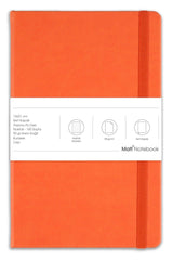 13x21 Rubber Notebook Dotted Orange