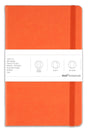 13x21 Rubber Notebook Dotted Orange