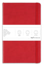 13x21 Rubber Notebook Dotted Red