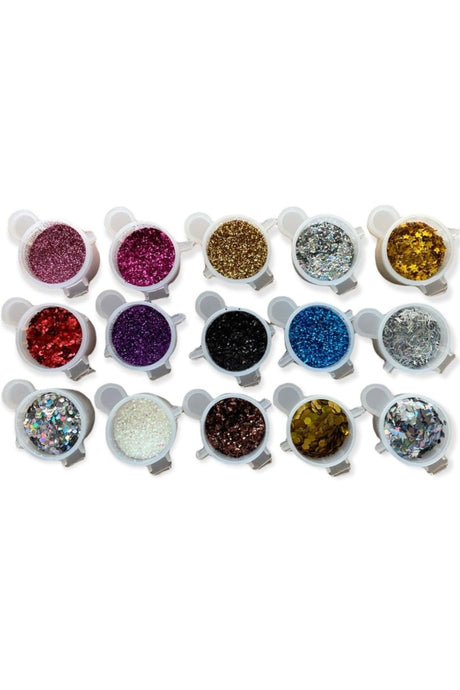 15 Pieces Epoxy Resin Nail Glitter