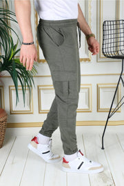 Khaki Cargo Pocket Sweatpants