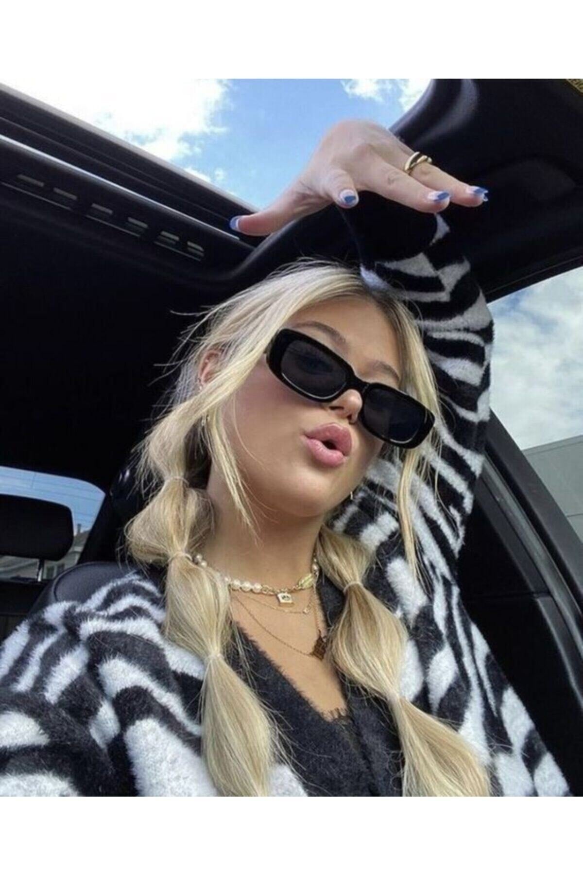 Rechteckige Sonnenbrille