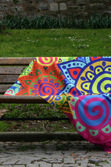 Colorful Mandala Pattern Yoga Picnic Sofa Table Beach Wall Cover - Swordslife