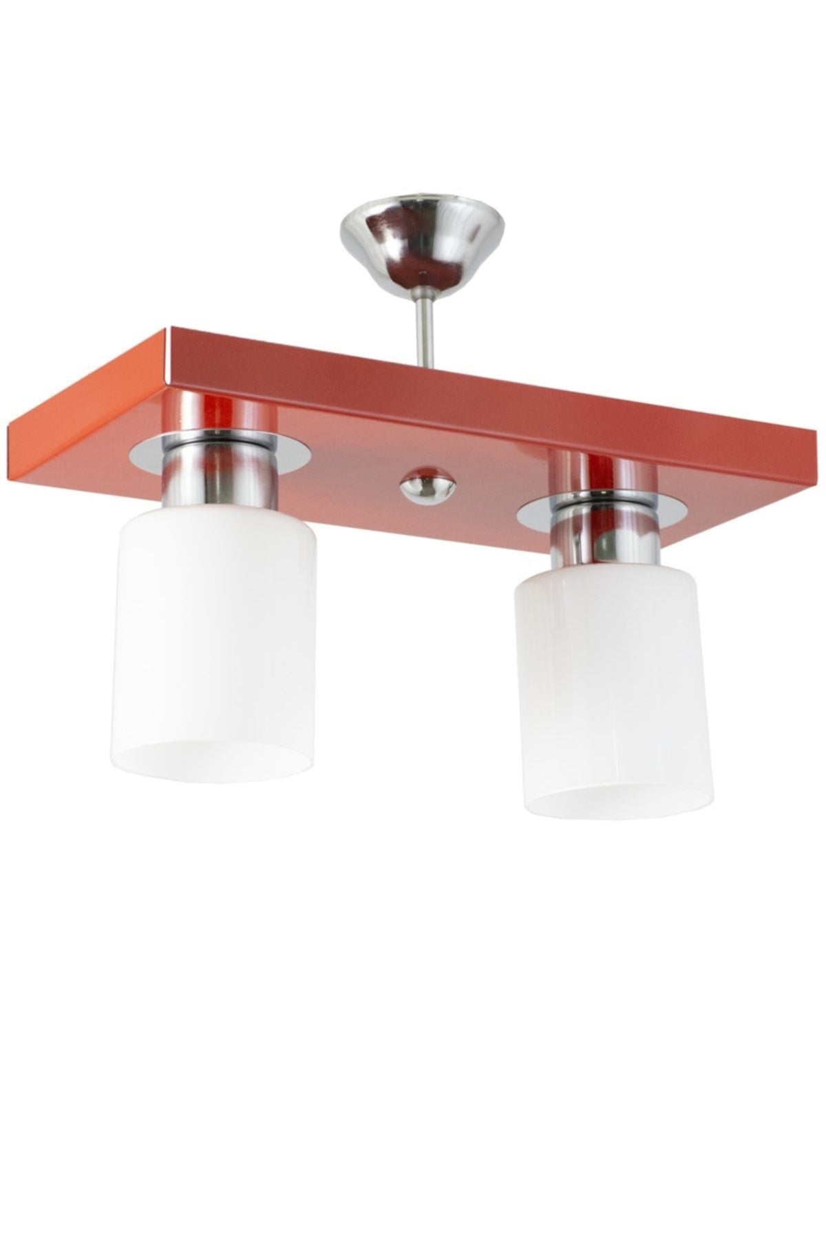 Doppeltes modernes Sportmodell, rechteckiges Tablett, roter Kronleuchter