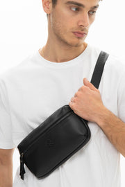 Benetton Herren Gürteltasche Schwarz Bnt1012