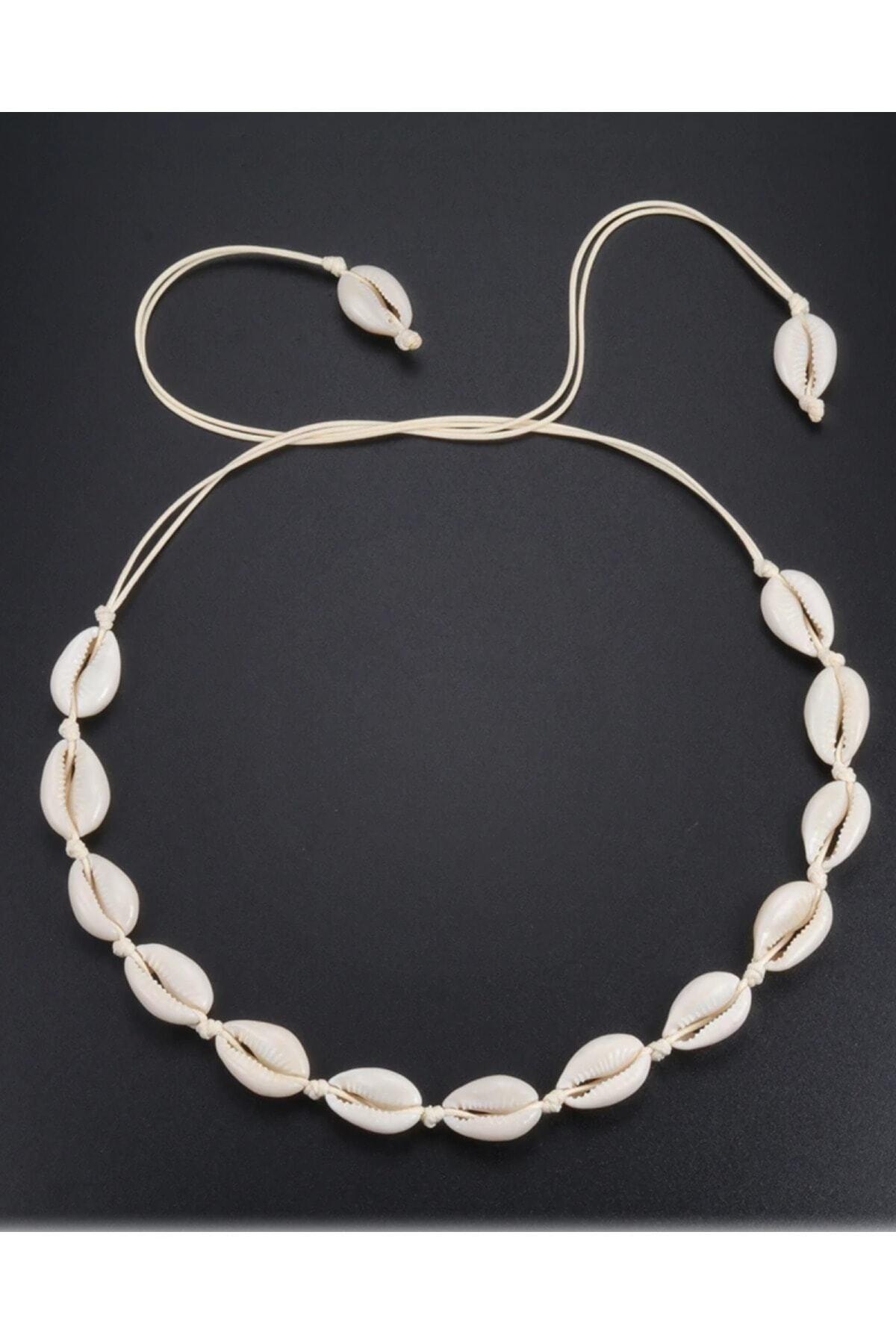 Women's Cream Seashell Oyster Stone Necklace - Swordslife