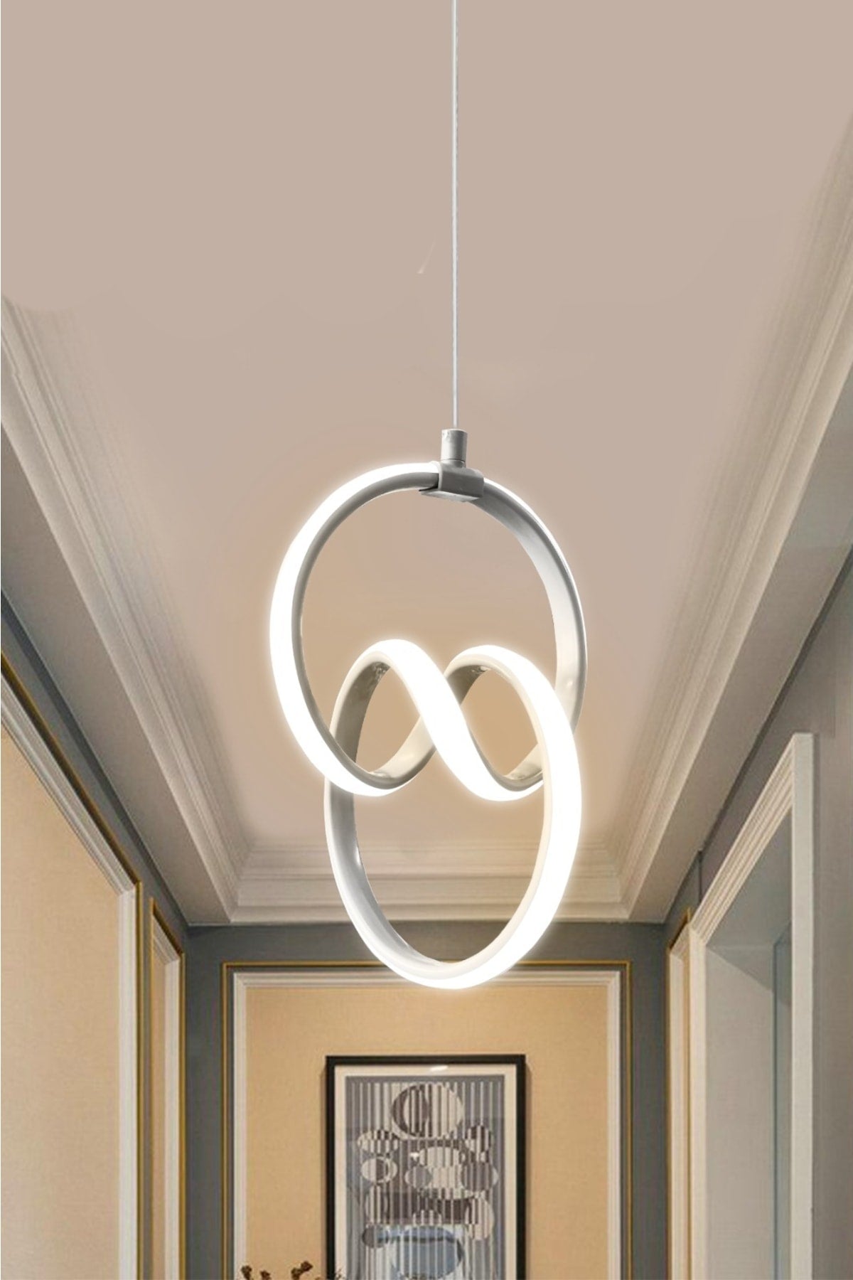 Moderne Pendelleuchte Silber Fall Weiß Licht Led Kronleuchter 1 Jahr Garantie Led Kronleuchter