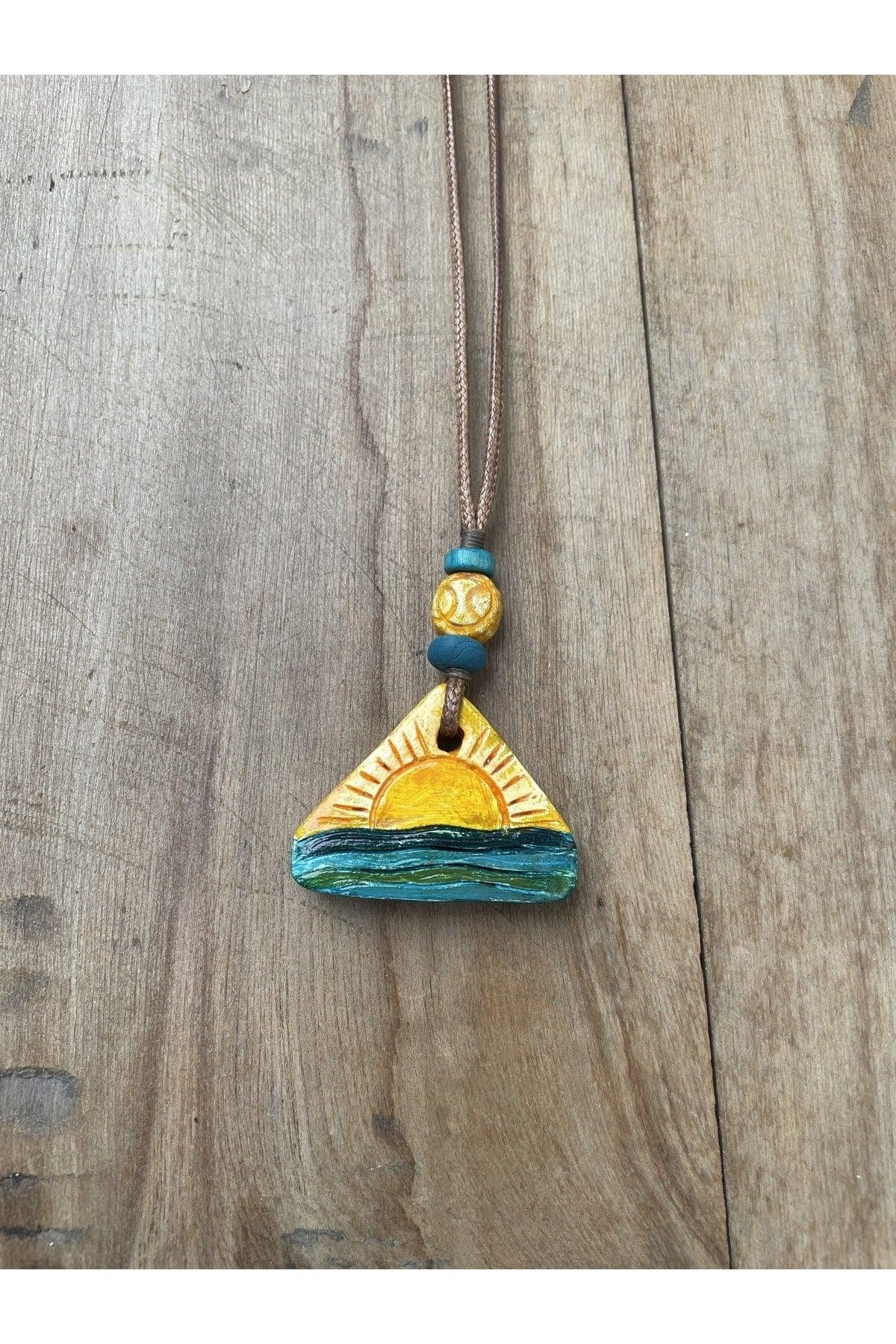 Ceramic Design Necklace, Bohemian Ethnic Style Necklace, Design Necklace, - Swordslife