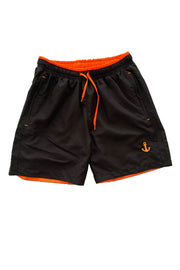 Bunte Marine-Shorts mit Reißverschluss und Taschen