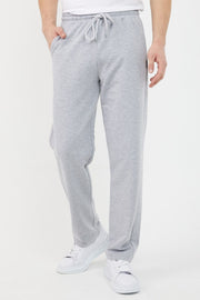 Men'S Metalic Gray Straight Leg Comfort Cut Sweatpants