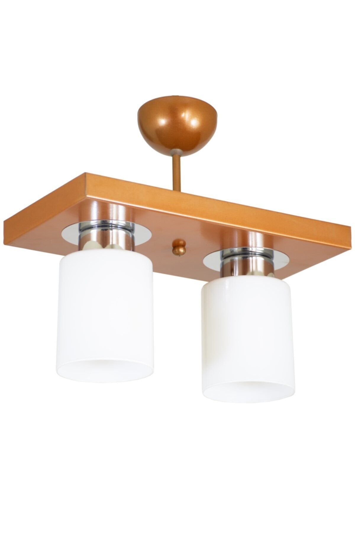 Doppelter moderner Sportmodell-Kronleuchter mit rechteckigem Tablett aus Kupfer