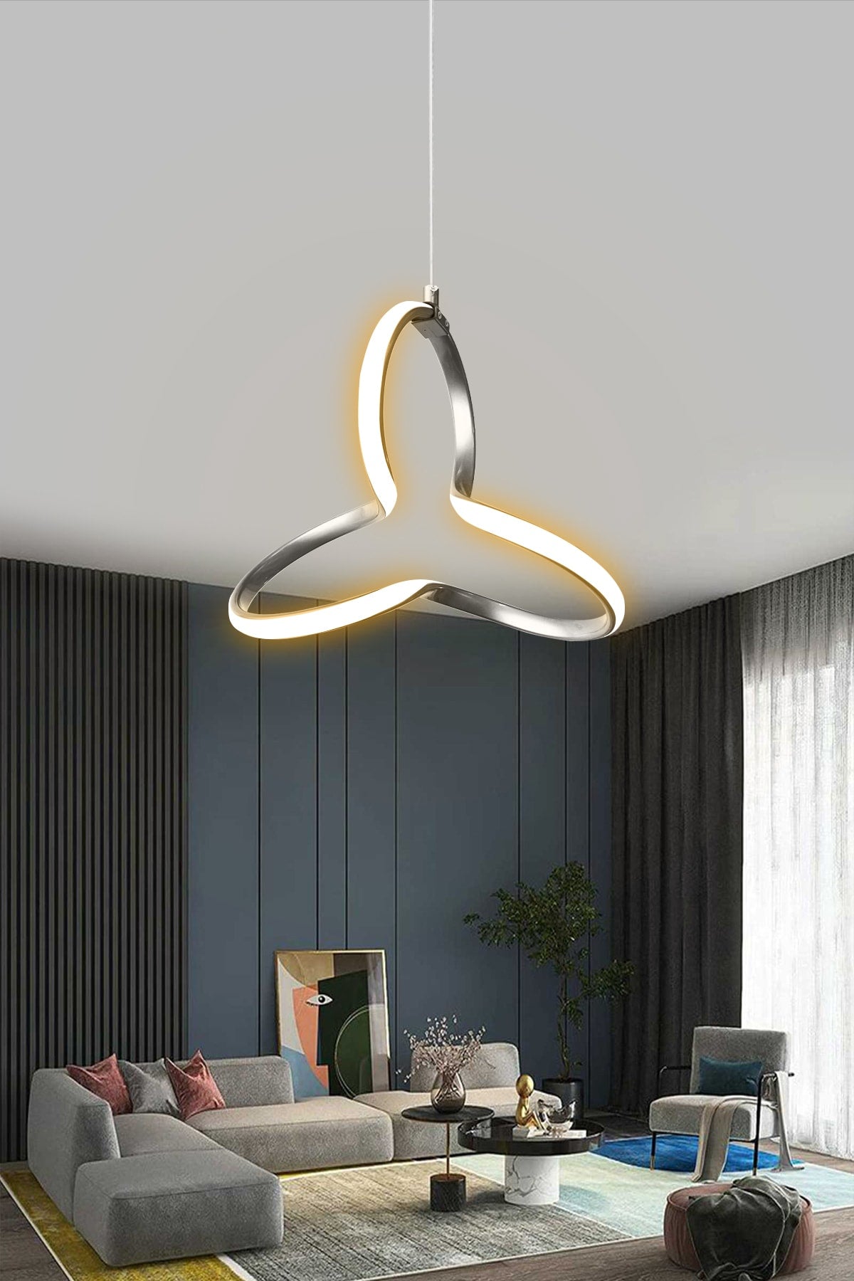 Moderne Pendelleuchte Silber Fall Tageslicht Led Kronleuchter 1 Jahr Garantie Led Kronleuchter