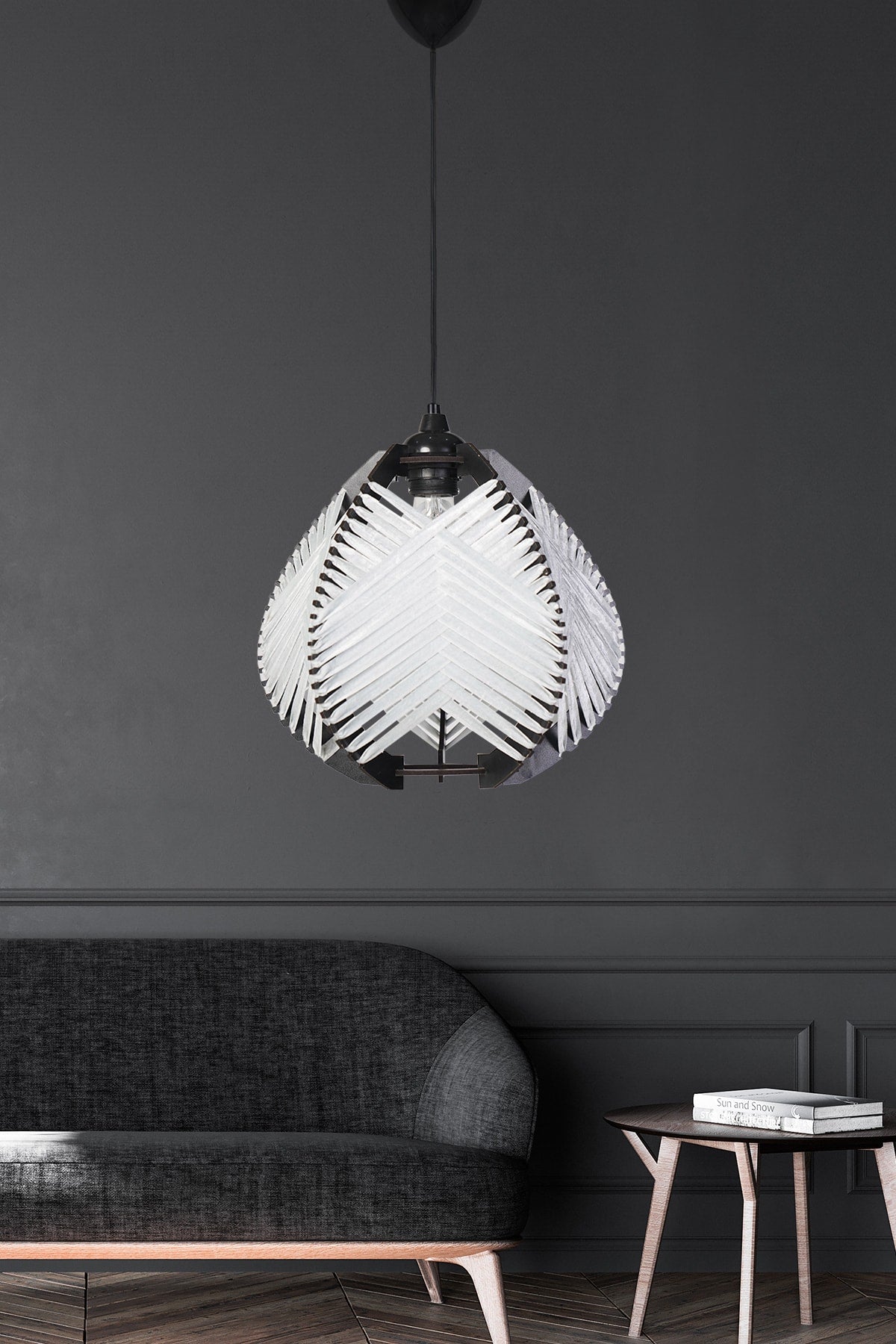 Lierre Pendelleuchte Kronleuchter Weiß