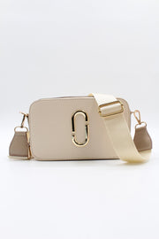 Women'S Two Eyed Pocket Hand Shoulder Bag Cream