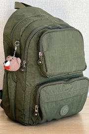 Dark Green Backpack School Bag 14 Inch Laptop Travel Bag Duomino 18 Lt 40X30X15Cm