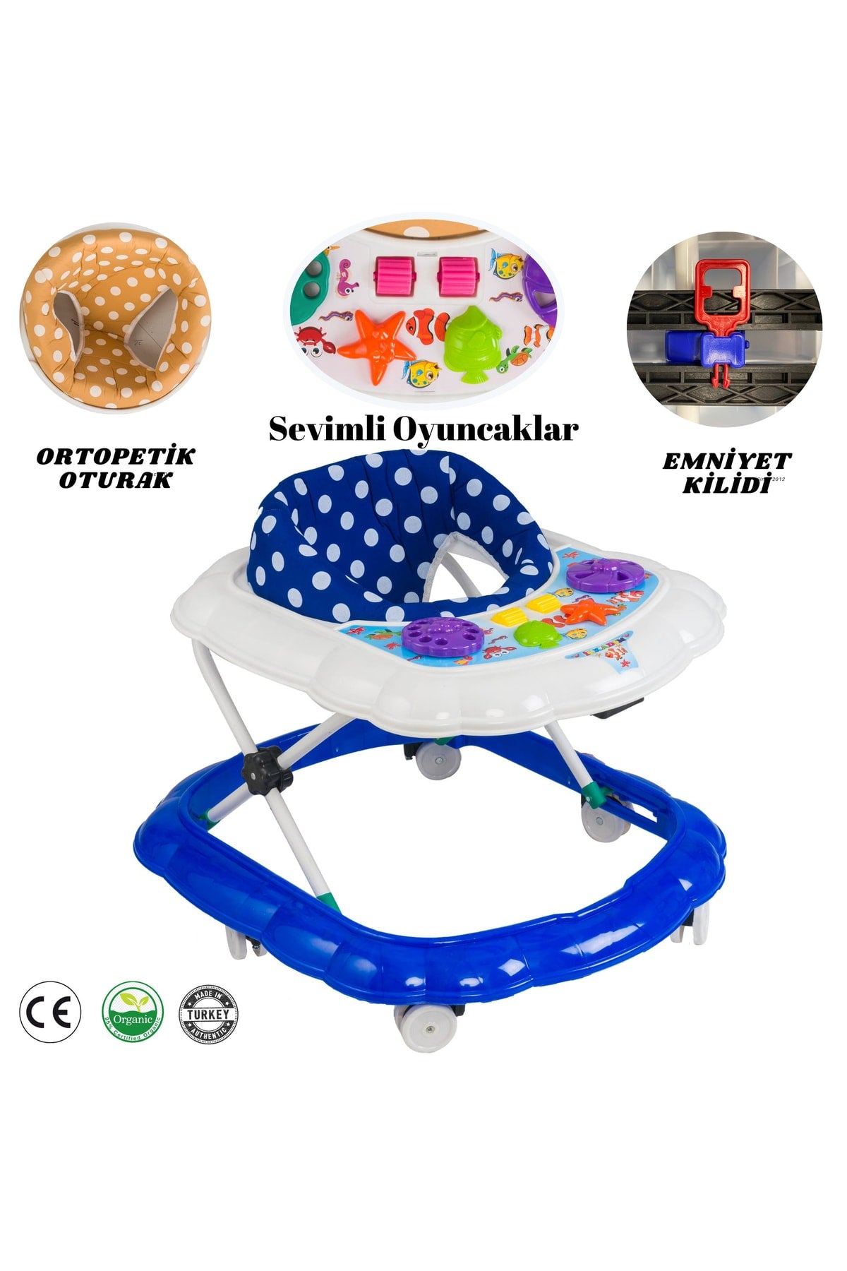 3-stufig verstellbarer Spielzeug-Lauflernwagen