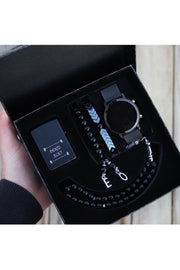 Digital Men'S Wristwatch Lighter Rosary Bracelet Set