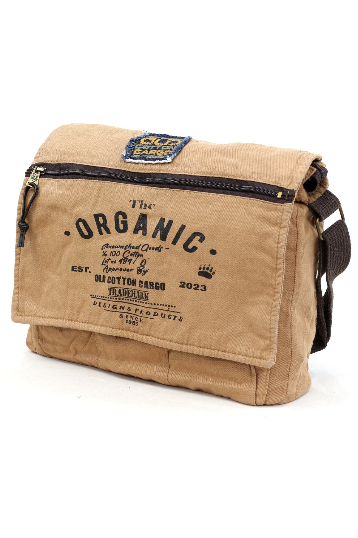 Alte Baumwolle Hellbraun Shabby Canvas Schultertasche Messenger Laptop Schule Reise Täglich Vintage Baumwollstoff Tasche