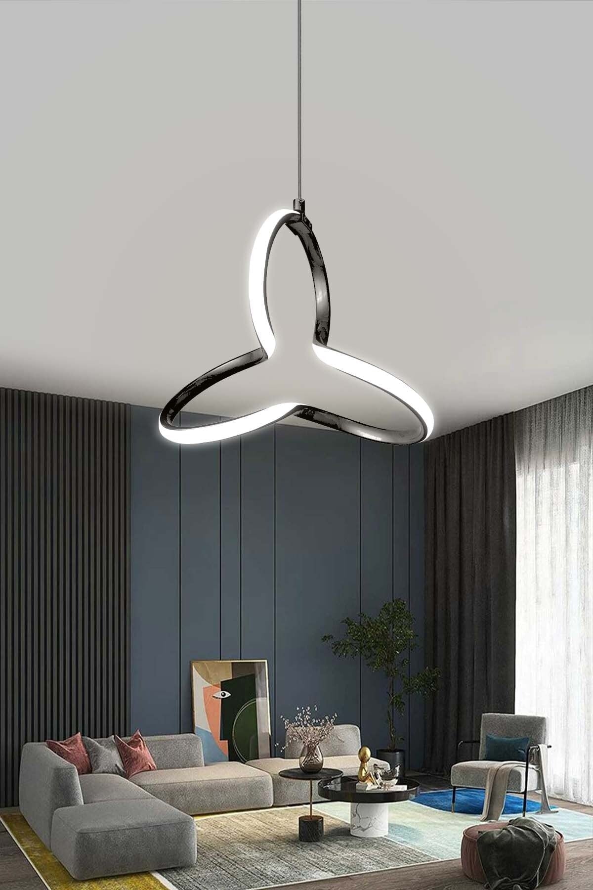 Moderne Pendelleuchte Anthrazit Gehäuse Weißlicht Led Kronleuchter 1 Jahr Garantie Led Kronleuchter