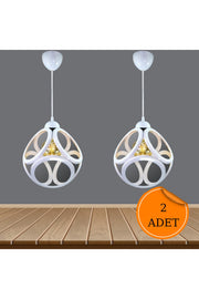 Modern Desgn White Circle Cube Model Pendant Lamp Living Room Kitchen Bathroom Bedroom Children'S Room Chandelier (2 Pieces)