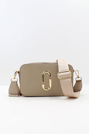 Women'S Two Eyed Pocket Hand Shoulder Bag Mink