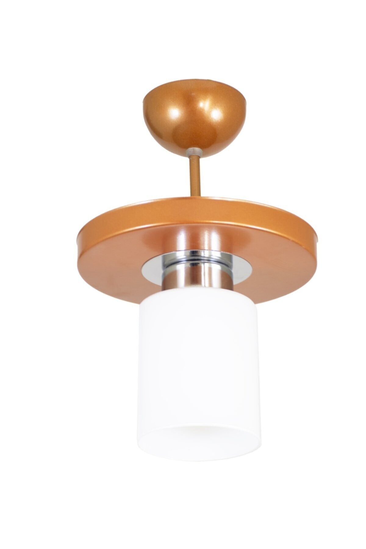Single Modern Sports Model Round Tray Copper Chandelier
