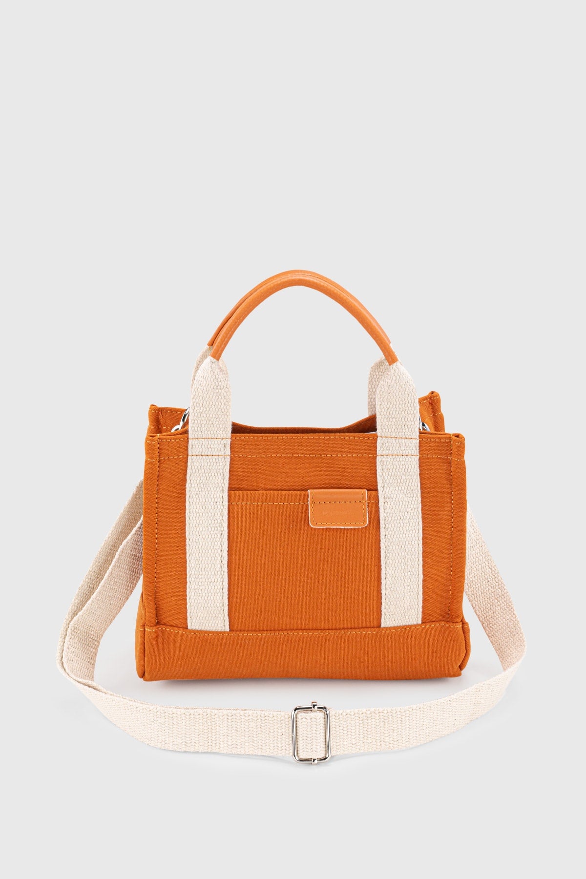 Orangefarbene Canvas-Tragetasche 232 für Damen