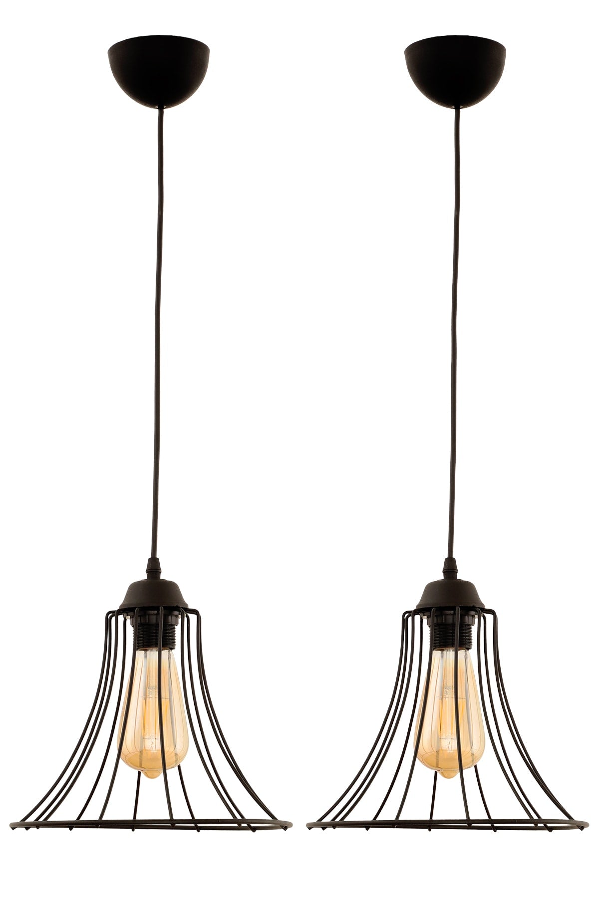 2 prächtige einzelne schwarze Kronleuchter