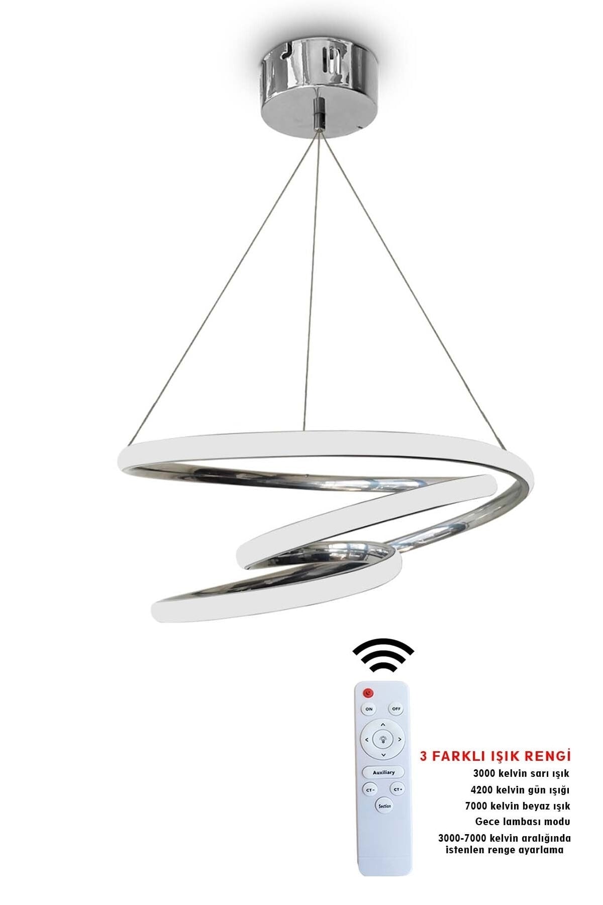 Chrom Galaxy LED-Kronleuchter mit 3 Farbsteuerungsdimmer