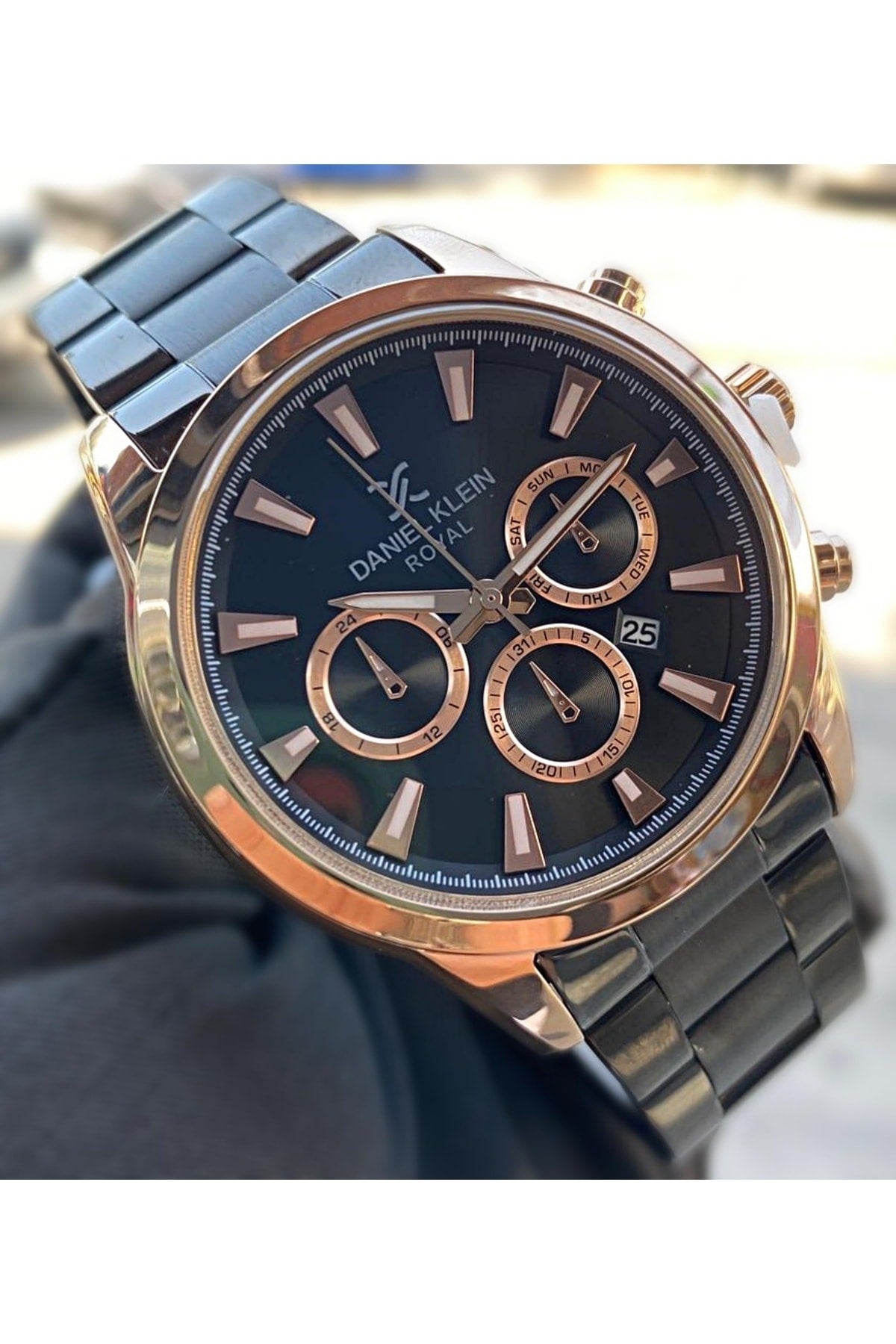 Black Men'S Wristwatch 3 Atm Waterproof Stainless Steel Machine Guaranteed