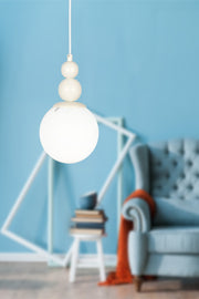 Infinite Single Chandelier White White Glass