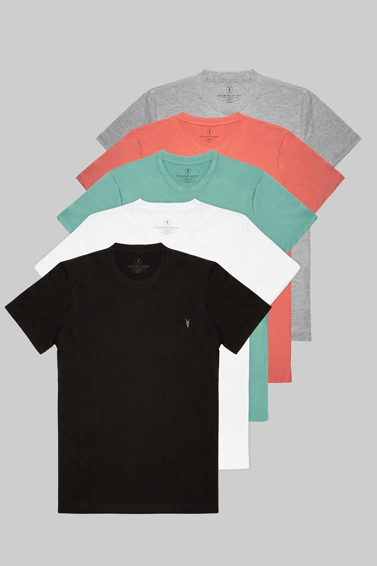 Standardmuster Basic 5er-Pack T-Shirts