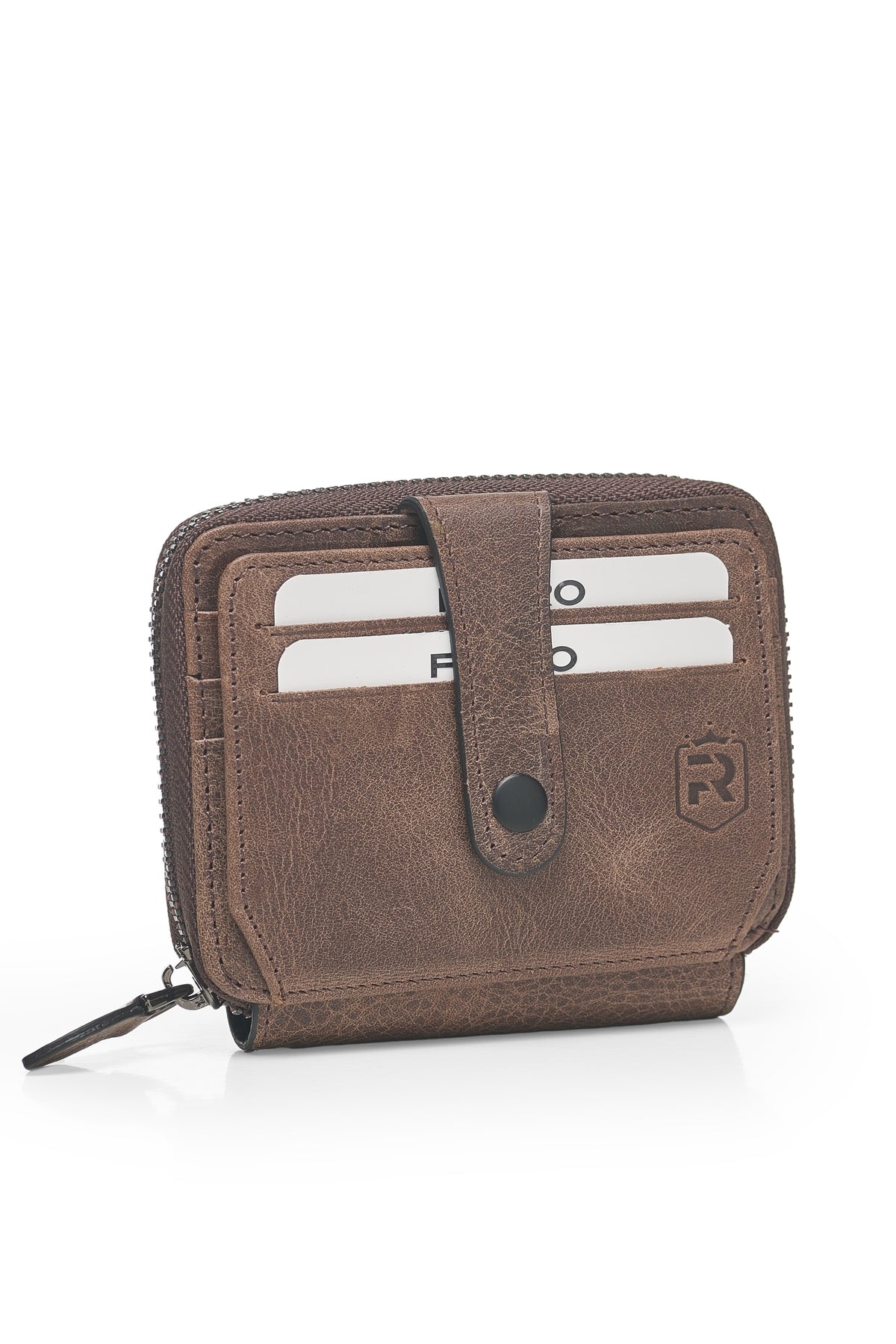 Stilvolles Kartenetui aus echtem Leder mit minimalistischem Design und Geschenkbox aus Ferro-Leder