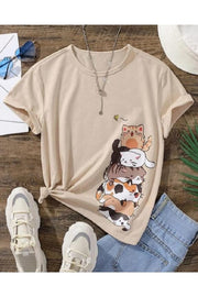 Cute Kitties Print Kids T-Shirt