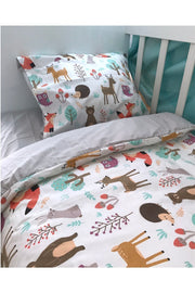Kids Duvet Cover Set 90X190 For Bed Nature Animals Gray (Without Comforter)
