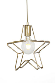 Valencia Star Single Gold Antique Painted Modern Chandelier