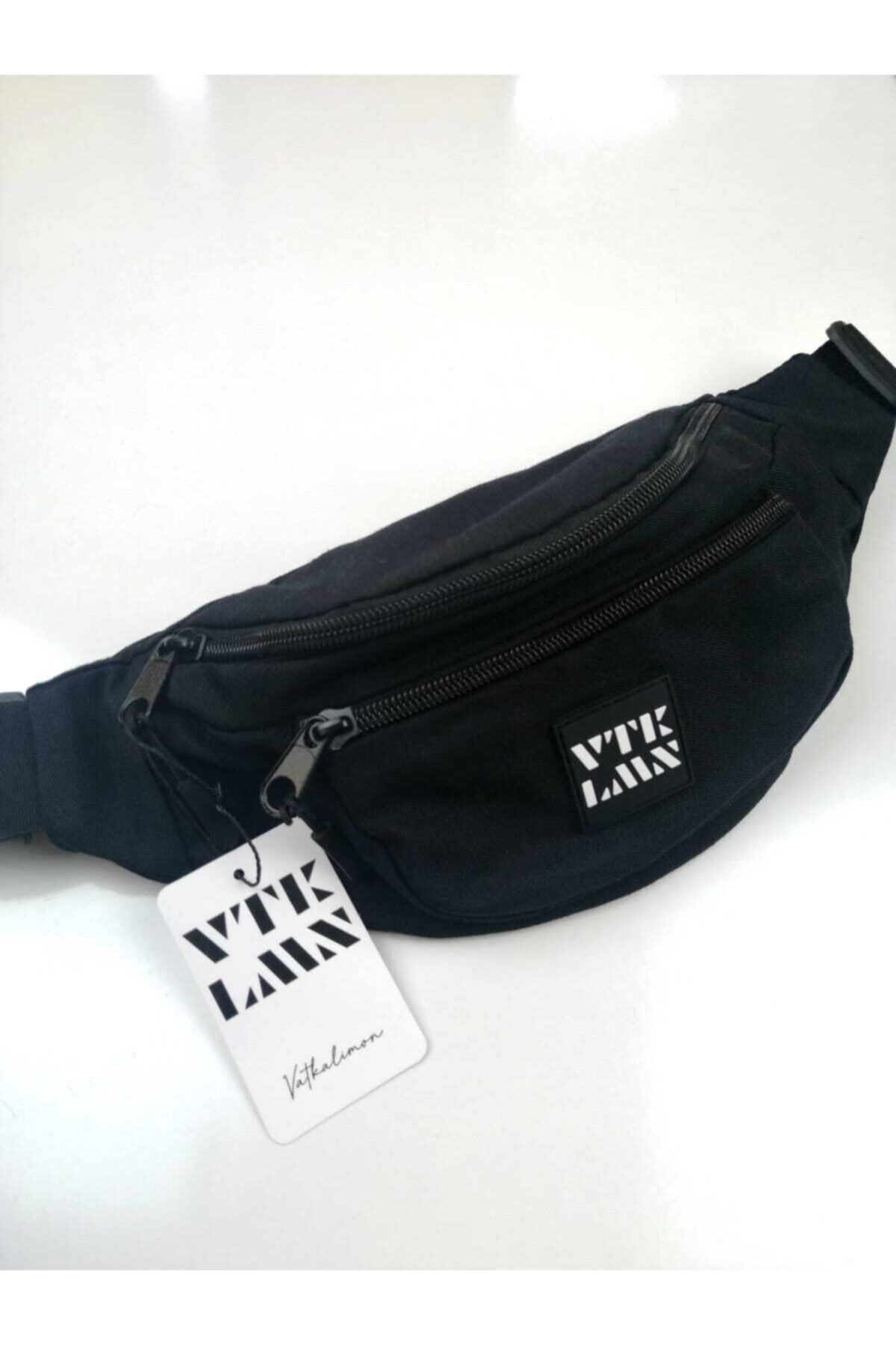 Unisex Black Color Shoulder And Waist Bag