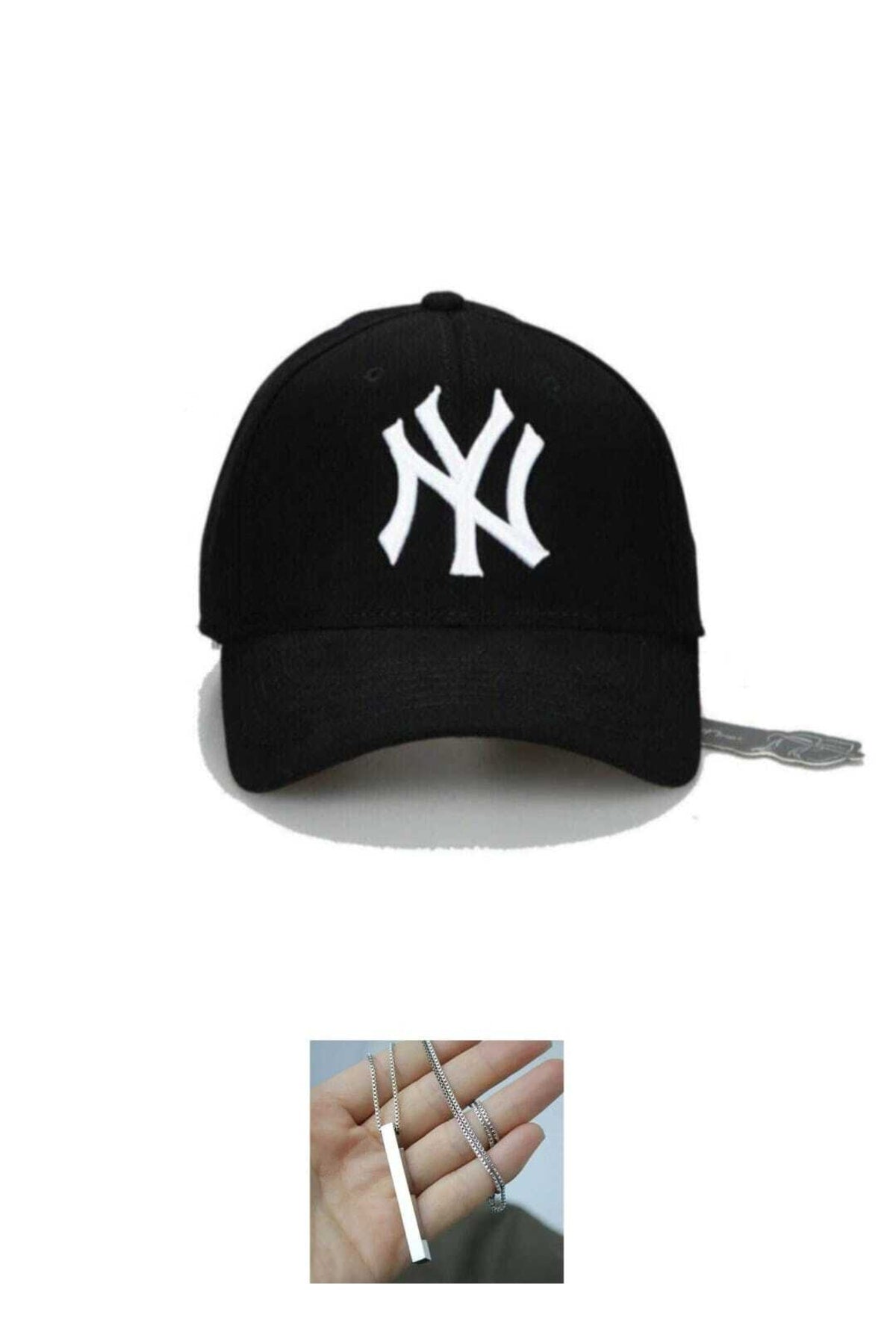 2er-Pack Kombination W Model Worn Hat und Halskette Emka