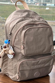 Milchkaffee-Rucksack, Crinkle-Stoff, individueller wasserdichter Klinker-Laptop-Reiserucksack