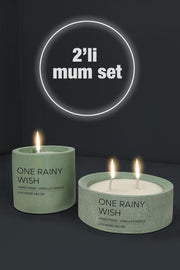 Green Concrete 2 Li Candle Set - Swordslife