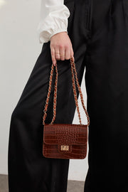 Taba Women'S Crocodile Patterned Mini Shoulder Bag