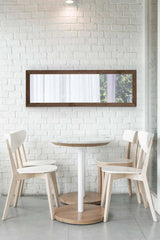 Natural Wood 120x40 Cm Walnut Paris Decor With Shelf Handmade Living Room Office Kitchen Wall Console Length Mirror - Swordslife